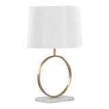 Moon - Contemporary Table Lamp - White / Gold - Furniture Home Direct
