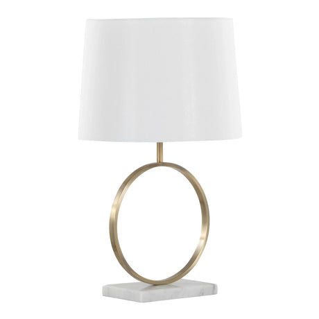 Moon - Contemporary Table Lamp - White / Gold - Furniture Home Direct