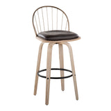 Riley - Industrial / Urban Fixed Height Barstool With Swivel With Removable Cushion (Set of 2) - Furniture Home Direct