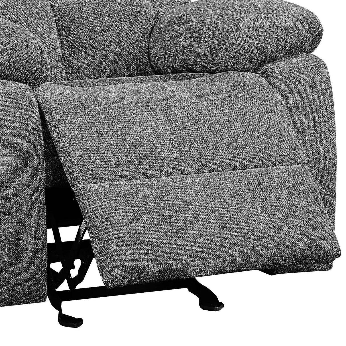 Kalen - Chenille Glider Recliner - Gray - Furniture Home Direct