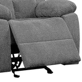 Kalen - Chenille Glider Recliner - Gray - Furniture Home Direct