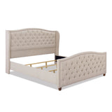 Marcella - Upholstered Shelter Headboard Bed Set - Furniture Home Direct