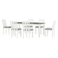 Dining Table Set Retro Style With Extendable Table And Upholstered Chairs - Furniture Home Direct