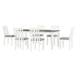 Dining Table Set Retro Style With Extendable Table And Upholstered Chairs - Furniture Home Direct