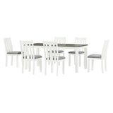 Dining Table Set Retro Style With Extendable Table And Upholstered Chairs - Furniture Home Direct