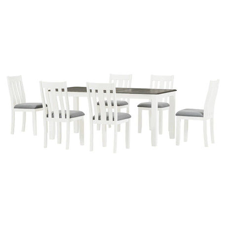 Dining Table Set Retro Style With Extendable Table And Upholstered Chairs - Furniture Home Direct