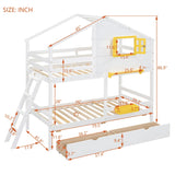 Bunk Bed With Playhouse Roof And Window - Furniture Home Direct