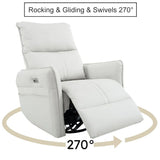 29.92" 270 Power Swivel Rocker Recliner Chair, Electric Glider Reclining Sofa With USB Ports, Power Swivel Glider, Rocking Chair Nursery Recliners For Living Room Bedroom - Furniture Home Direct