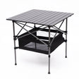 Folding Outdoor Table With Carrying Bag, Lightweight Aluminum Roll-Up Square Table For Indoor, Outdoor Camping, Picnics, Beach, Backyard, Bbq, Party, Patio - Black - Furniture Home Direct