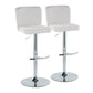 Henry - Contemporary Adjustable Barstool With Swivel & Rounded T Footrest (Set of 2) - Furniture Home Direct