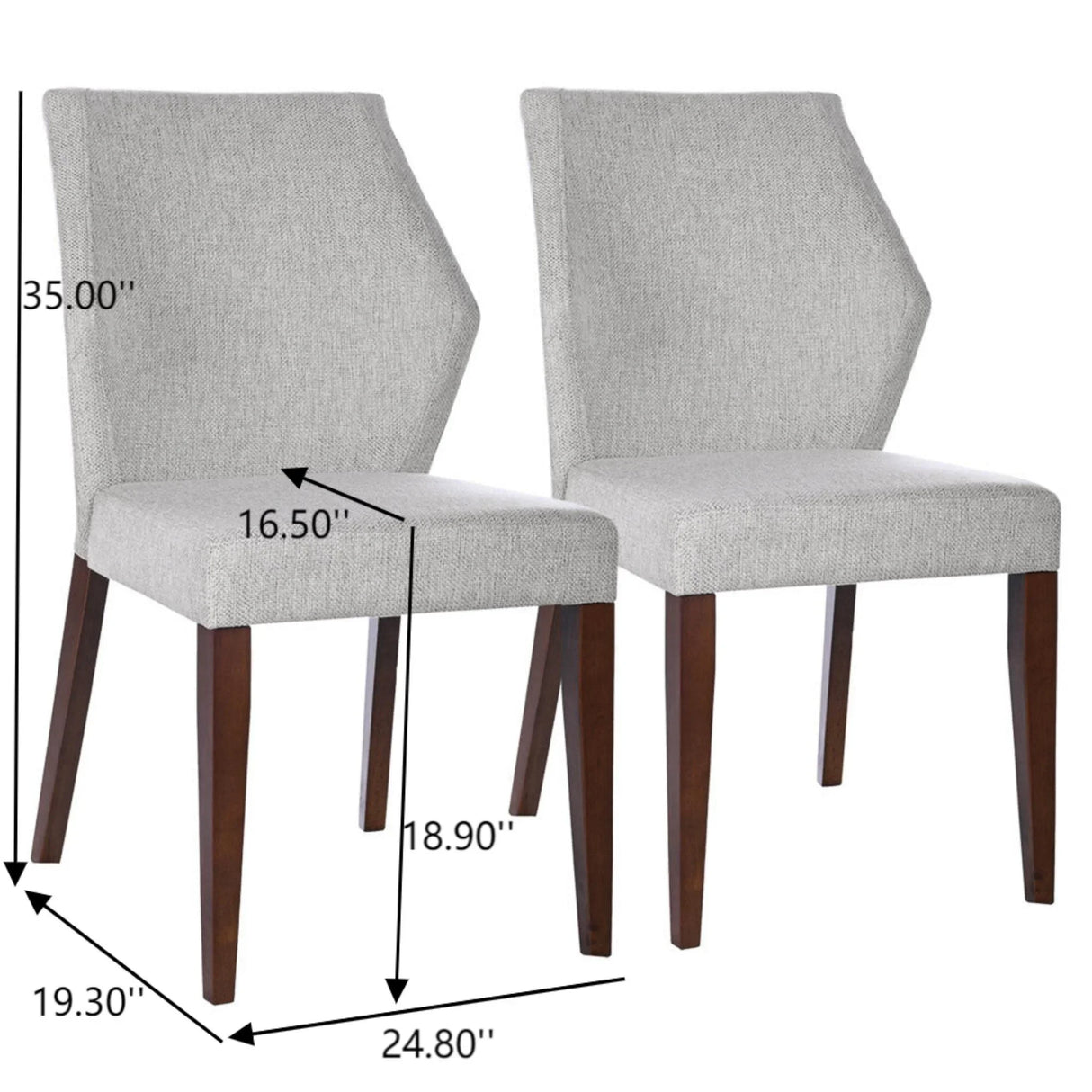 Luca - Dining Chair (Set of 2) - Light Gray - Furniture Home Direct