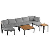 Outdoor Sectional Sofa Set Patio Seating Group With Cushions - Furniture Home Direct