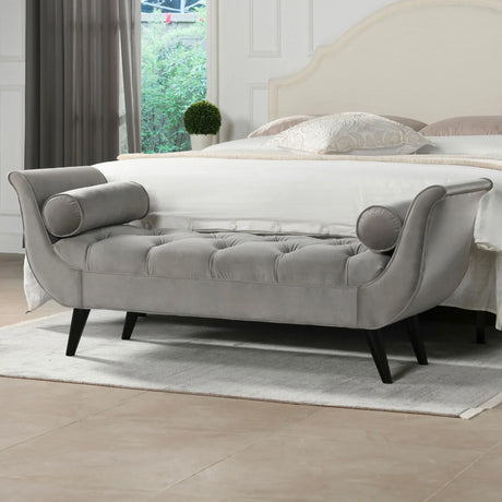 Alma - Tufted Flared Arm Entryway Bench - Furniture Home Direct