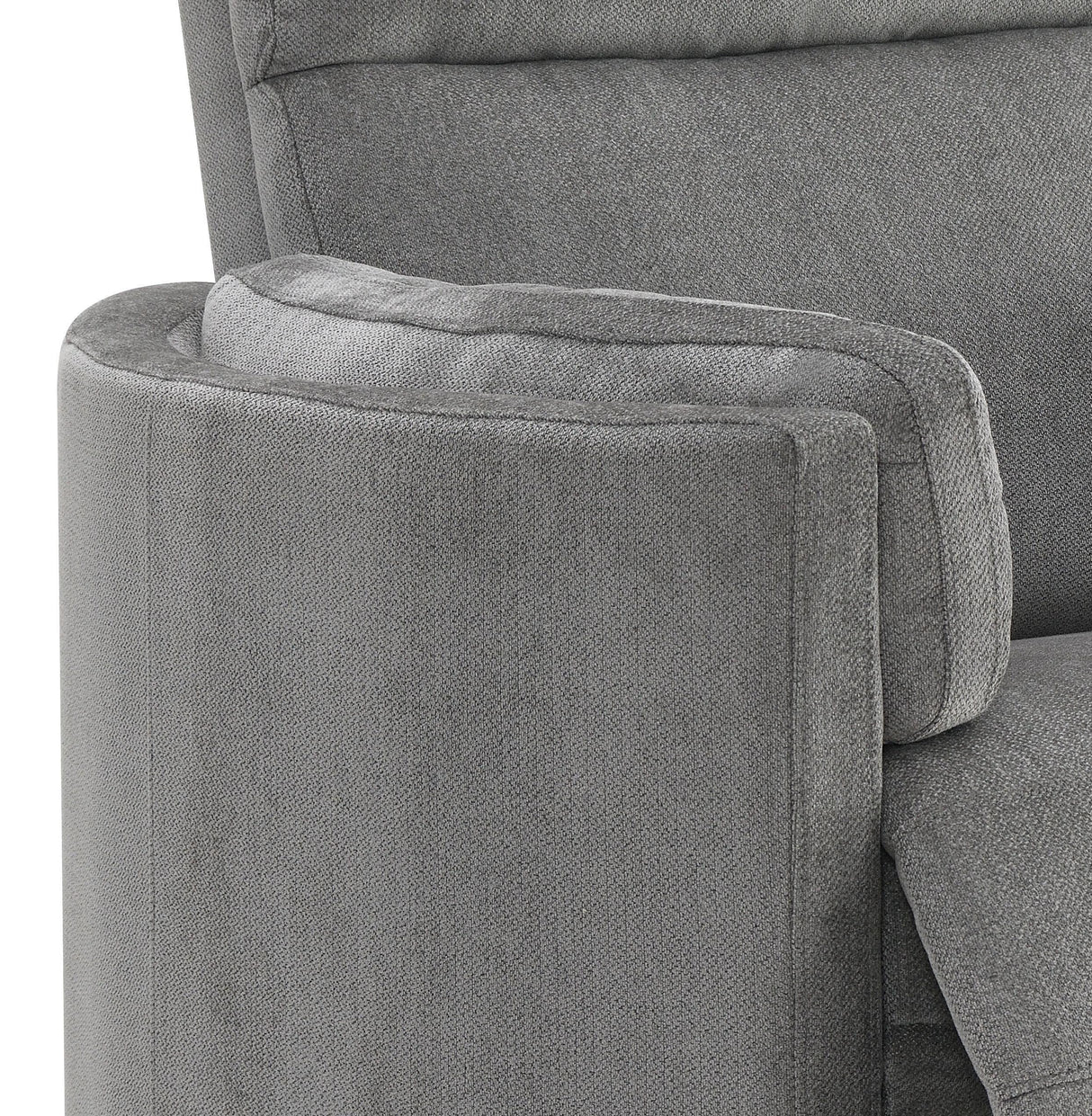 Sagen - Chenille Glider Recliner With Swivel - Furniture Home Direct