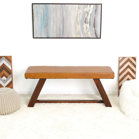 Marley - Genuine Leather Bench - Furniture Home Direct