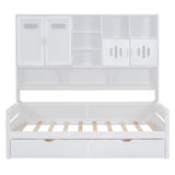 Daybed With All-In-One Cabinet And Shelf - Furniture Home Direct
