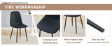 Dining Set Round Table With 4 Chairs Wood Top Black - Furniture Home Direct