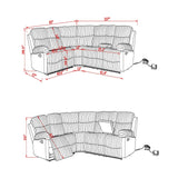 Bruni - Sectional Sofa With LED Lighting And Manual Recline - Gray - Furniture Home Direct
