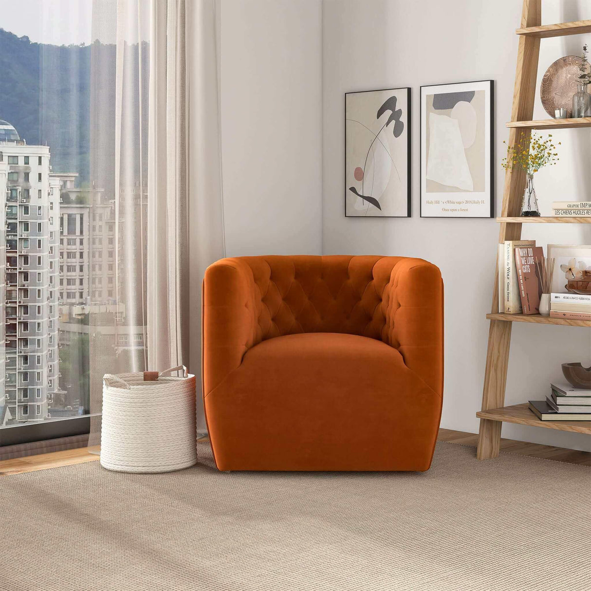 Delaney - Ergonomic Design Swivel Chair - Furniture Home Direct