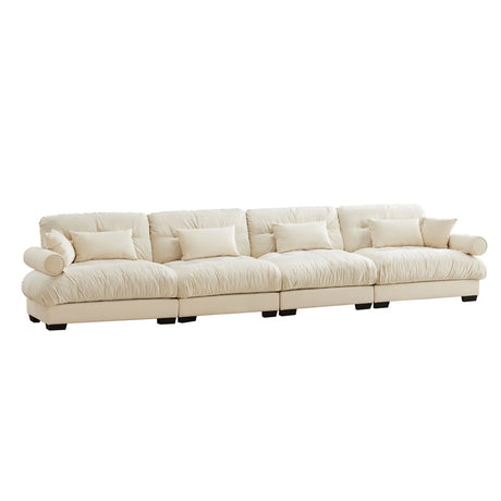 Super Comfort Oversized Modular Velvet Sectional Sofa, Deep Seat Convertible L Shaped Couch - Furniture Home Direct