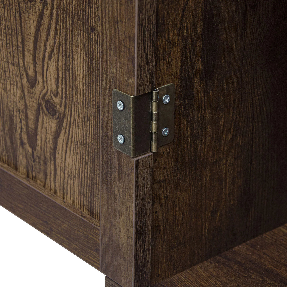 Storage Cabinet With Drawer And Adjustable Shelves Dark Brown - Furniture Home Direct