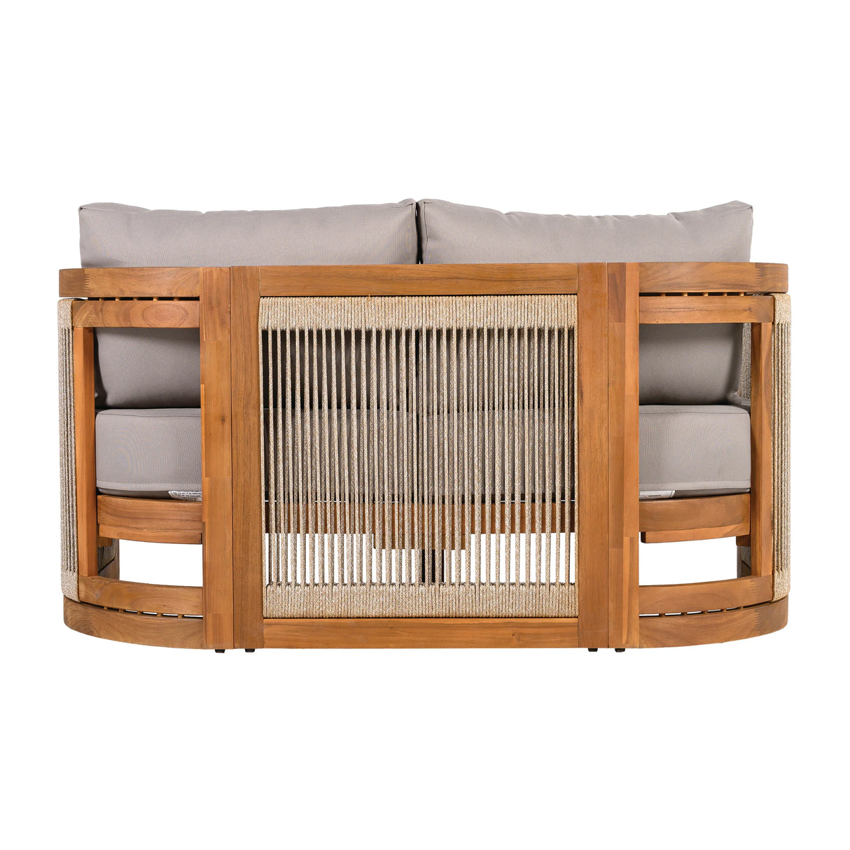 4 Piece Outdoor Set With Barrel Style Chairs - Brown - Furniture Home Direct