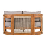4 Piece Outdoor Set With Barrel Style Chairs - Brown - Furniture Home Direct
