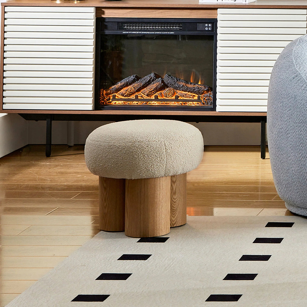 Versatile Mushroom Stool With Cushion - Furniture Home Direct