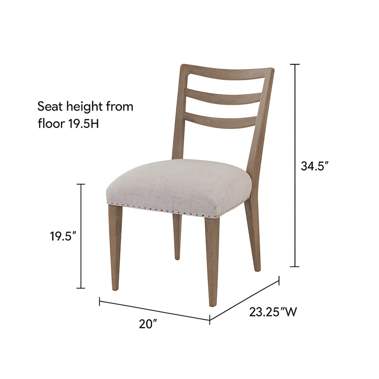 Ladderback Side Dining Chair (Set of 2) - Furniture Home Direct