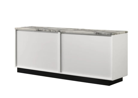Matilda - Accent Cabinet With White Faux Marble Top - Furniture Home Direct