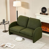 Loveseat Sofa Small Couch For Living Room, Sherpa Fabric Upholstered Loveseat Sofa Couch, Small Loveseat Sofa For Apartment, Bedroom - Furniture Home Direct