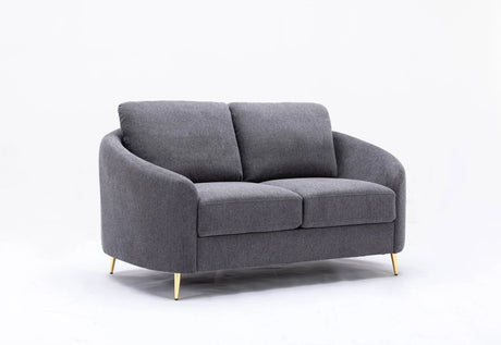 Yuina - Linen Loveseat - Gray - Furniture Home Direct