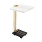 Crystal Side Table With Metal Frame, Artistic Accent Table For Living Room - Furniture Home Direct