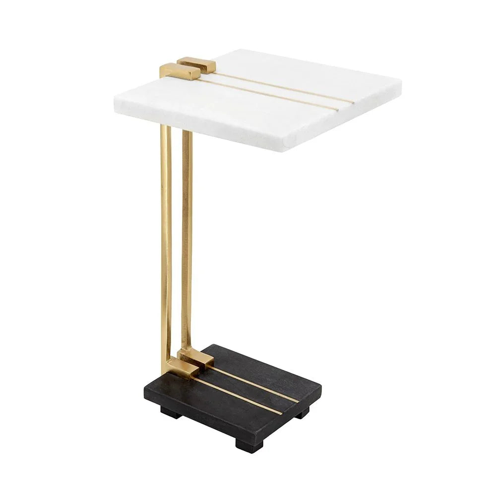 Crystal Side Table With Metal Frame, Artistic Accent Table For Living Room - Furniture Home Direct
