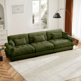 Modern Velvet Sofa With Bolstered Armrests And Pillows - Furniture Home Direct