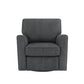 360° Swivel Accent Barrel Armchair With Side Pockets, Compact Design - Furniture Home Direct