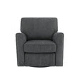360° Swivel Accent Barrel Armchair With Side Pockets, Compact Design - Furniture Home Direct
