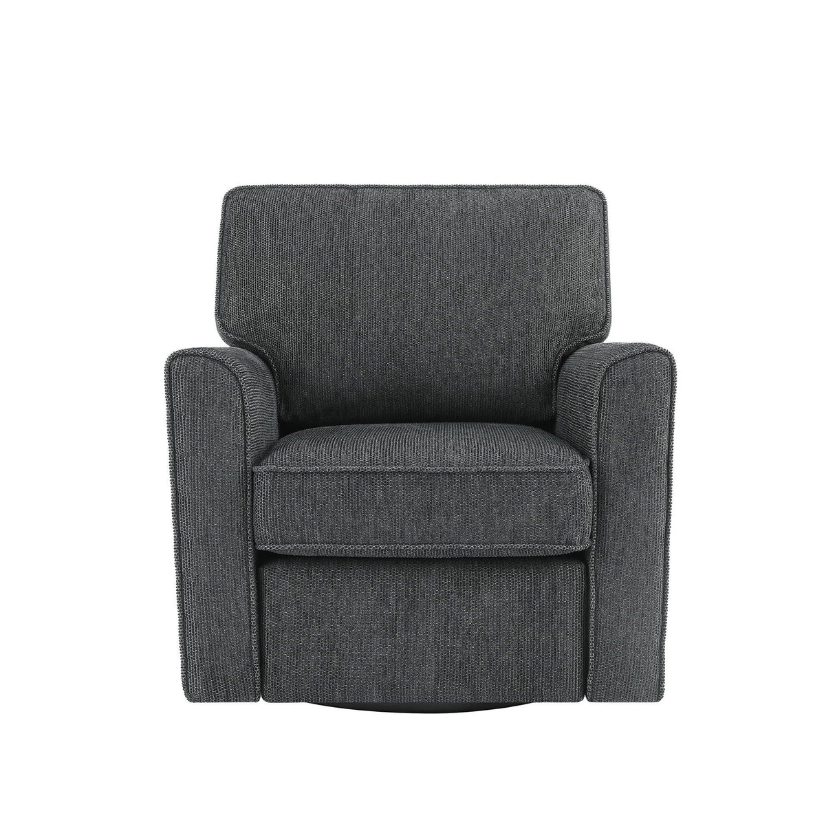 360° Swivel Accent Barrel Armchair With Side Pockets, Compact Design - Furniture Home Direct