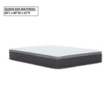 12'' Queen Size Hybrid Mattress In A Box, Plush Gel Memory Foam Mattress Top With Pocket Coil Base - Gray / White - Furniture Home Direct