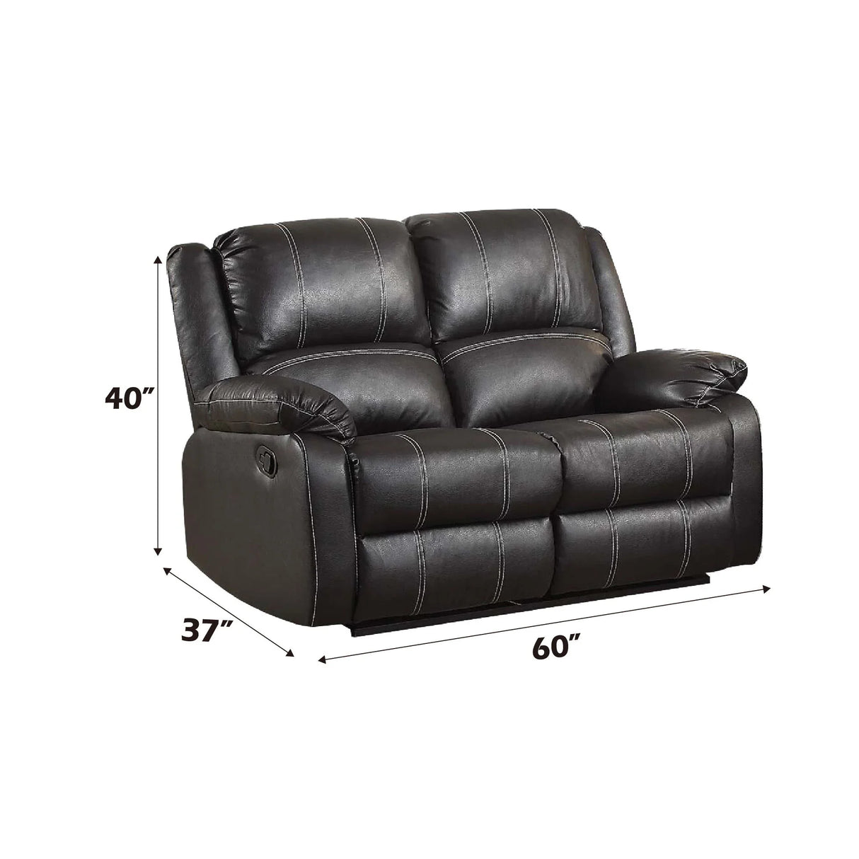 Zuriel - Synthetic Leather Recliner Loveseat - Furniture Home Direct