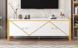 Modern Minimalist TV Stand With 2 Spacious Cabinets - Furniture Home Direct