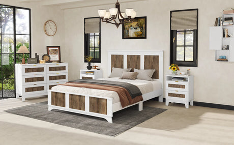 Queen Bedroom Set With Bed Dresser And Nightstands White - Furniture Home Direct