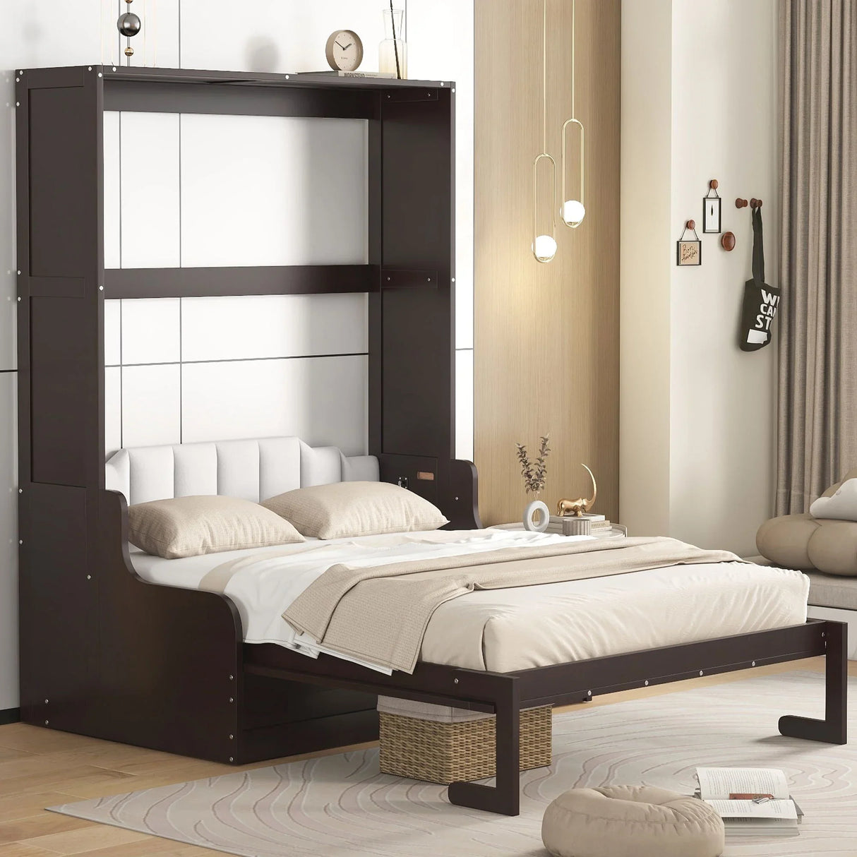 Murphy Wall Bed With Cushion, Space Saving Design, And Construction - Furniture Home Direct
