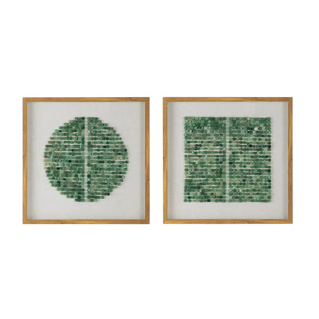 Elos Stone Shadow Boxes Wall Art (Set of 2) - Multicolor - Furniture Home Direct