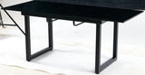 Square Extendable Dining Table With Metal Leg, Modern Space Saving Kitchen Table For Living Room - Furniture Home Direct