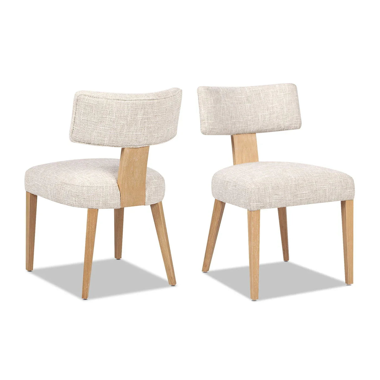 Louise - Split Back Upholstered Dining Side Chair (Set of 2) - Travertine Beige - Furniture Home Direct