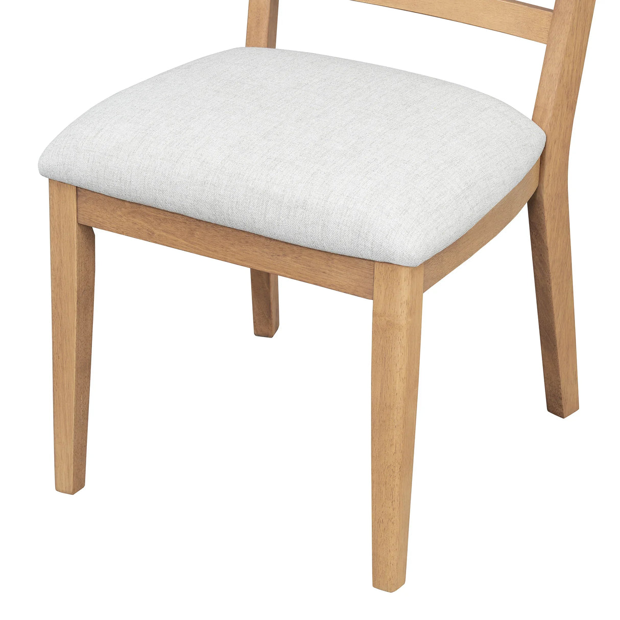 Dining Set Round Wood Table With Ladder Back Chairs Natural - Furniture Home Direct