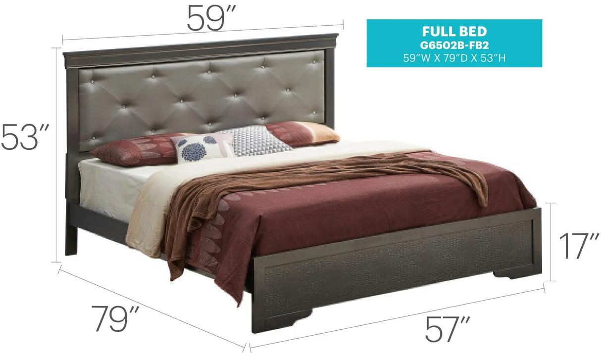 Chic Elegantly Designed Transitional Bed - Furniture Home Direct
