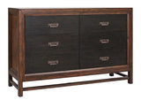 Branson - 6 Drawer Dresser, Two Tone - Brown - Furniture Home Direct
