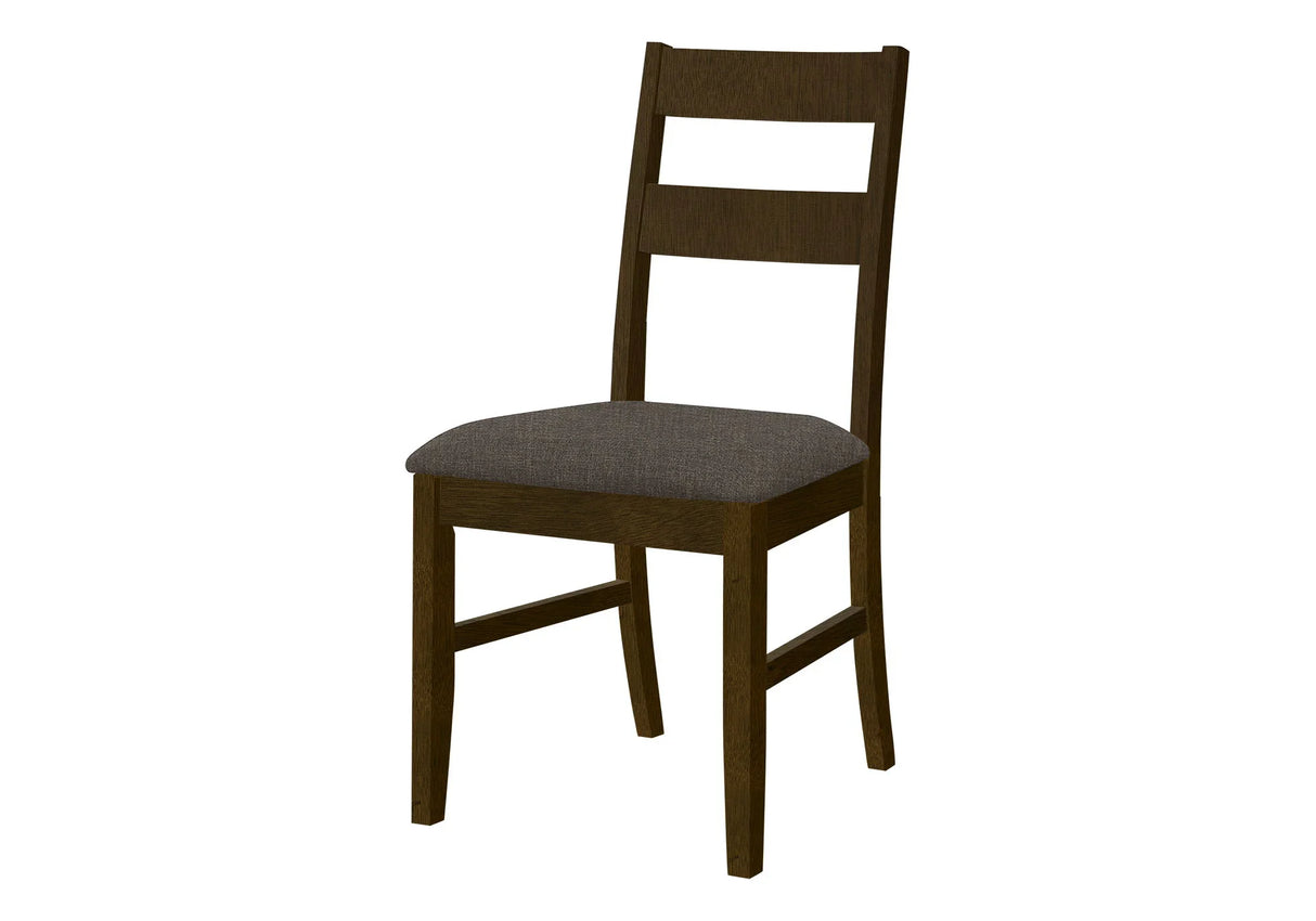 Dining Chair, Upholstered, Side, Dining Room, Transitional (Set of 2) - Brown - Furniture Home Direct